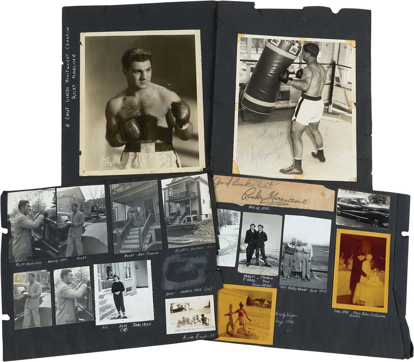 - 1950s Rocky Marciano Collection w/Autographs & Glove (15+) (PSA)