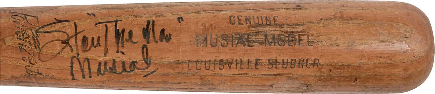 St. Louis Cardinals - 1955 Stan Musial Game Used and Signed Bat - Gifted Directly by Musial (PSA GU 9)