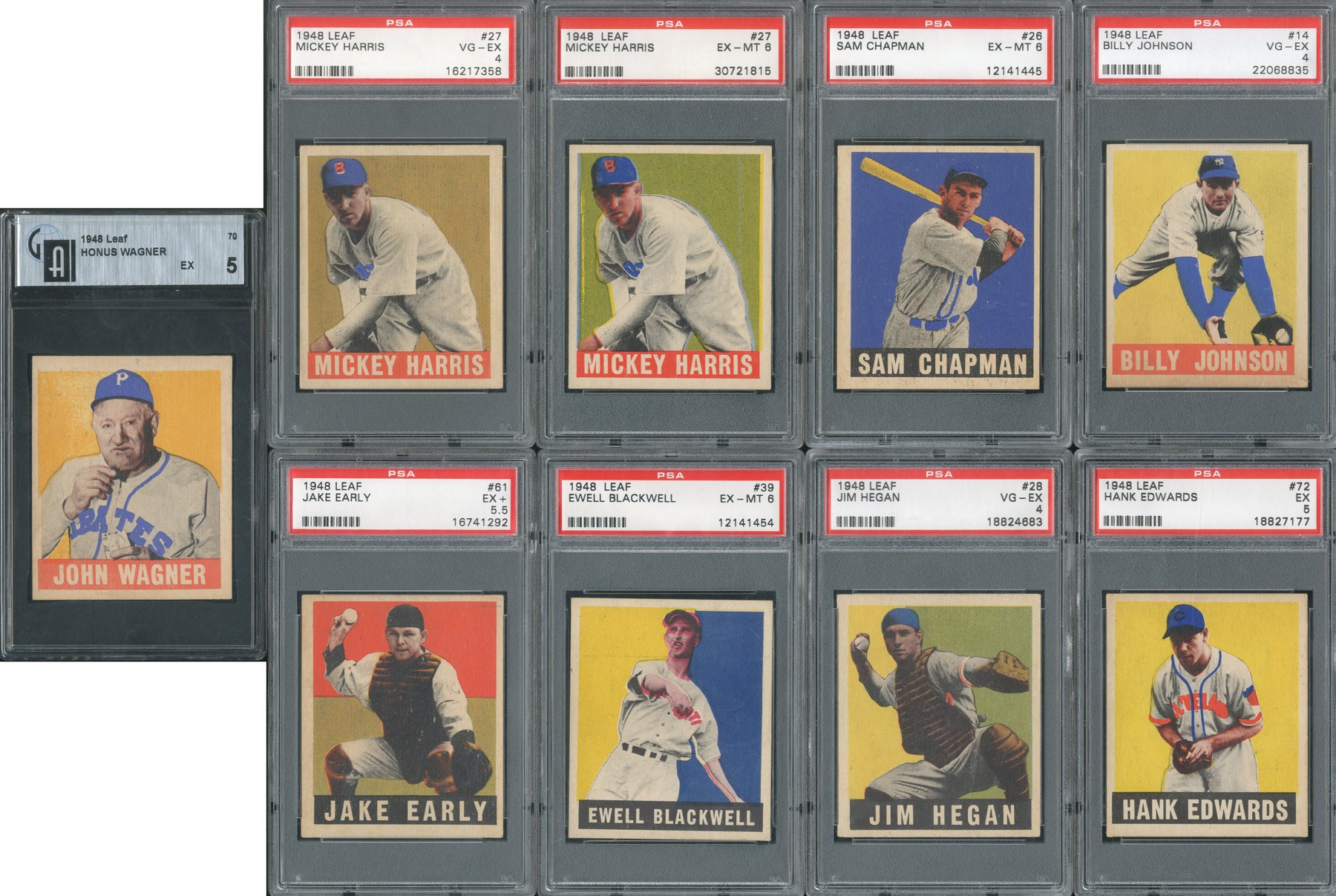 Baseball and Trading Cards - 1948 Leaf Collection (172 with 19 HOFers)