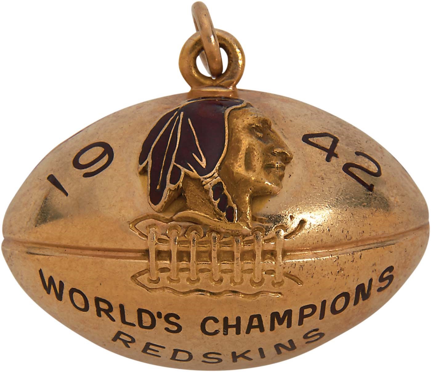 - 1942 World Champion Washington Redskins Presentation Gold Football