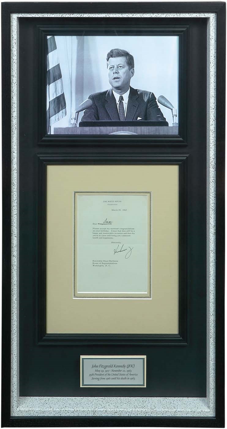 Rock And Pop Culture - 1963 John F. Kennedy Signed White House "Happy Birthday" Letter (JSA)