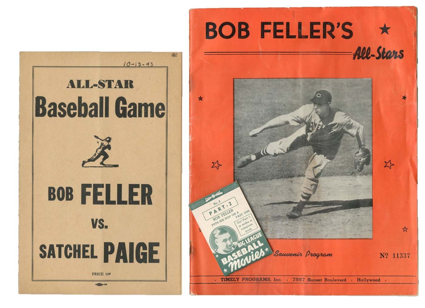 1945-46 Bob Feller All-Stars Programs and Flip Book