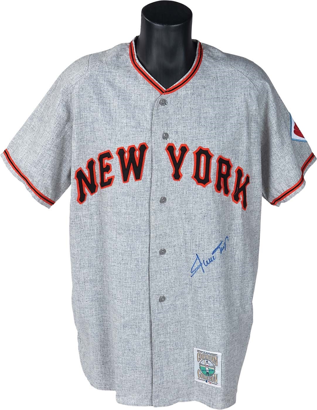 NY Yankees, Giants & Mets - Willie Mays Signed Mitchell & Ness Jersey