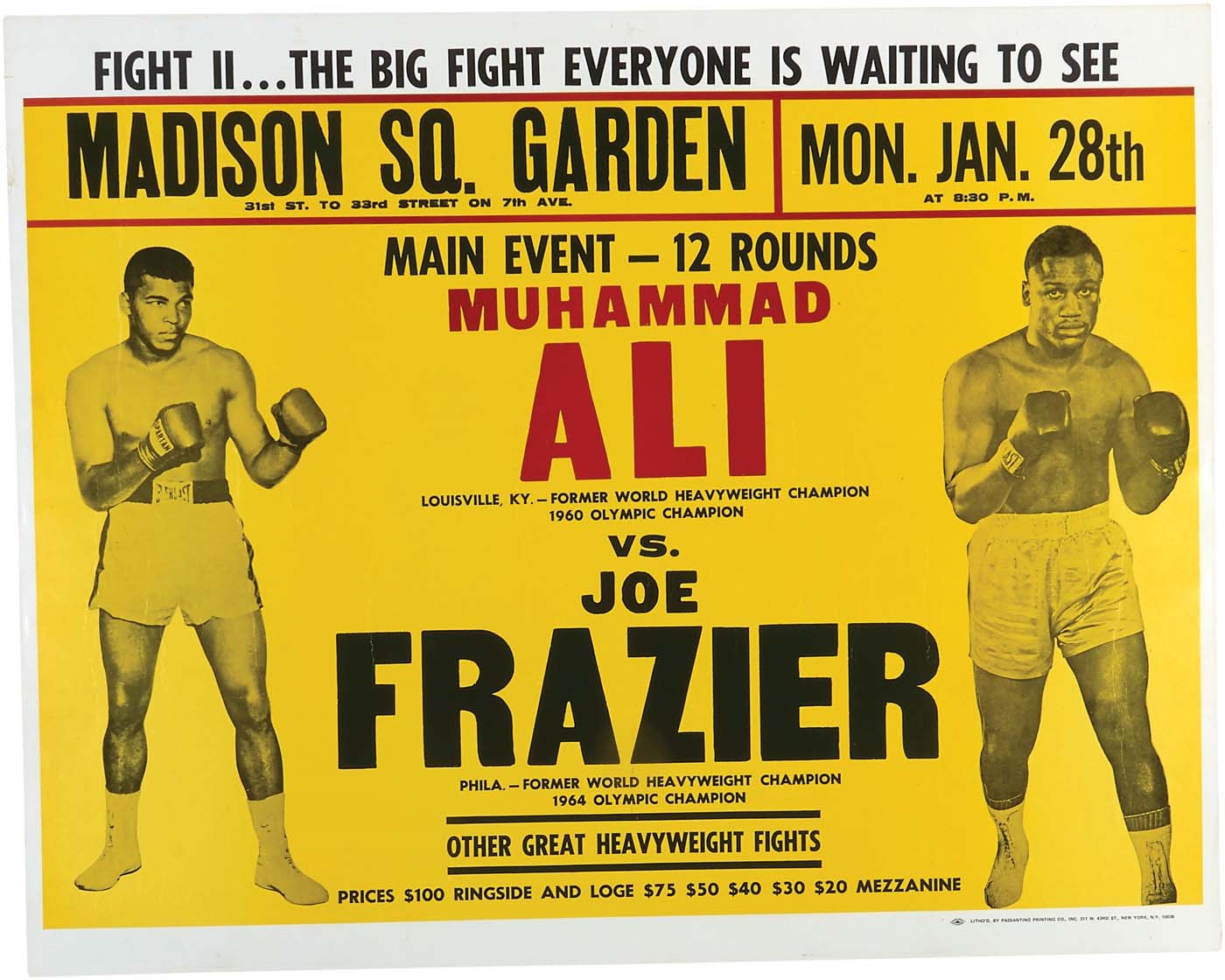 Ali v. Frazier II On Site Poster (1974)