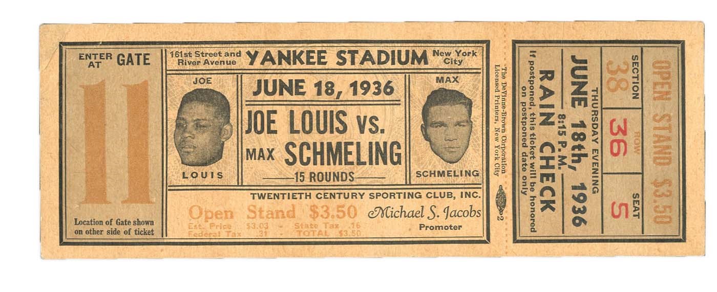 Louis-Schmeling I Full Ticket 1936