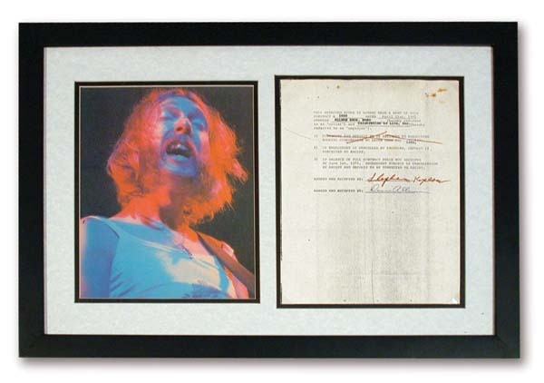 Clothing - Duane Allman Signed Contract