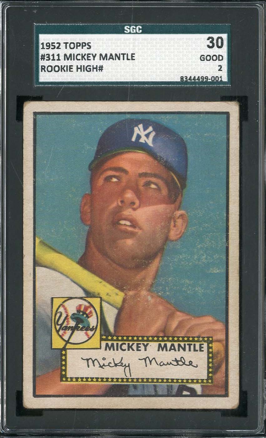 - 1952 Topps #311 Mickey Mantle - SGC 20 GOOD 2