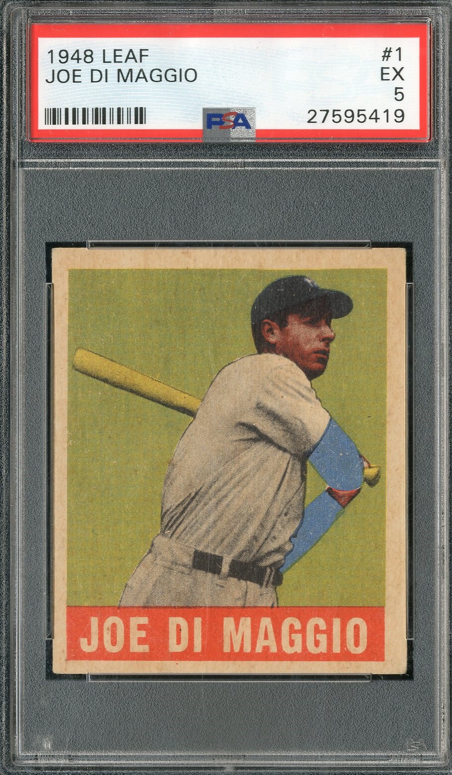 Baseball and Trading Cards - 1948 Leaf #1 Joe DiMaggio - PSA EX 5