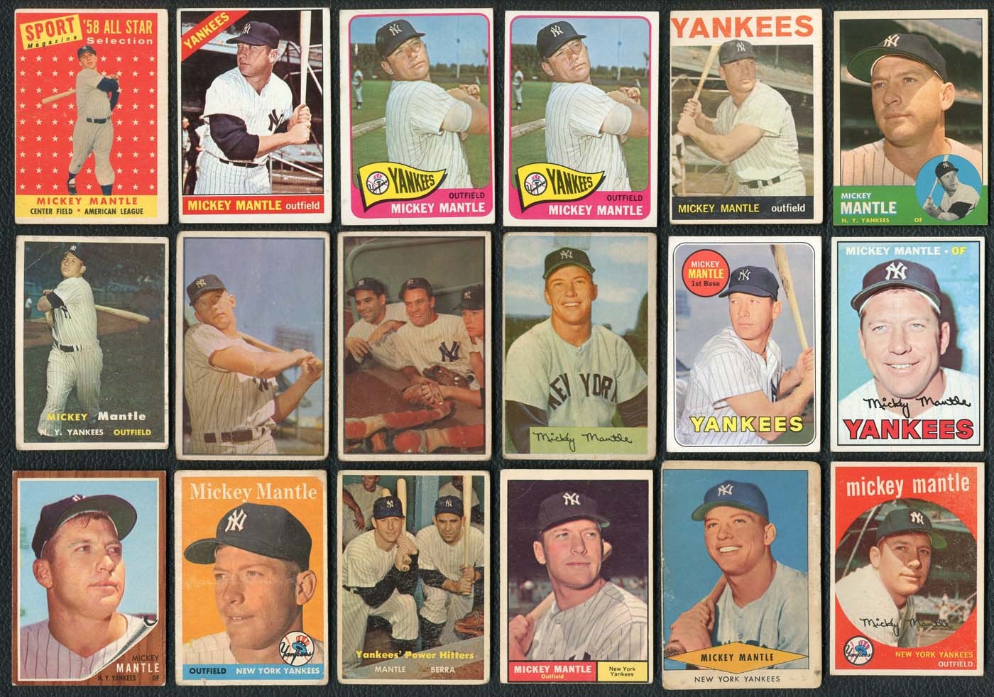 - 1950s-1960s Mickey Mantle Card Collection - LOADED!
