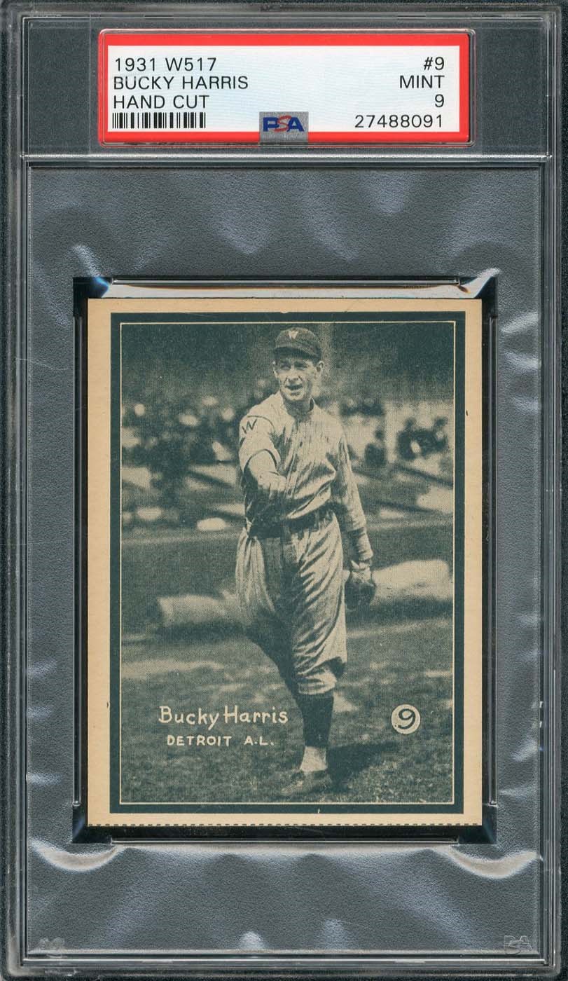 - 1931 W517 #9 Bucky Harris - PSA MINT 9
