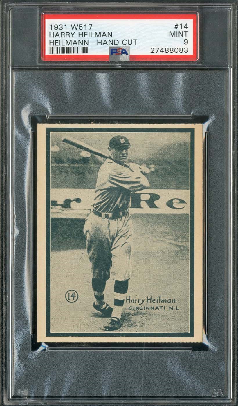 - 1931 W517 #14 Harry Heilman - PSA MINT 9