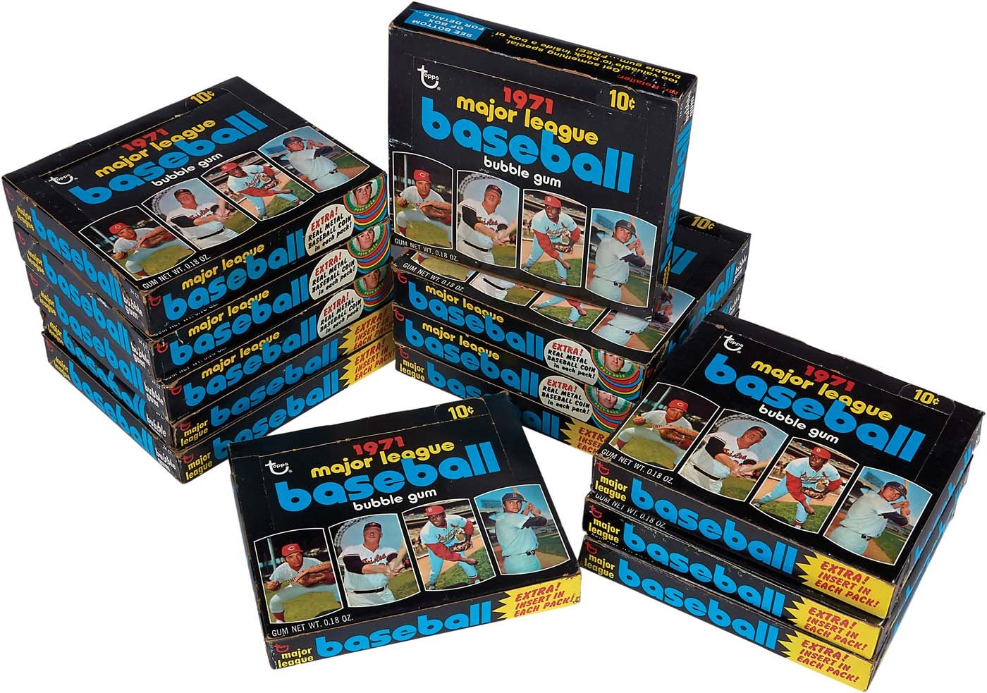 - 1971 Topps Empty Wax Display Boxes (13)