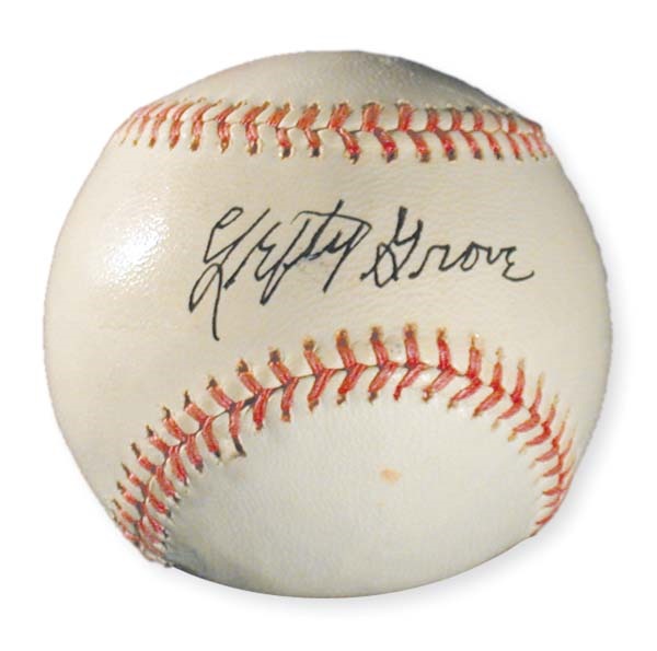 - Lefty Grove Single Signed Baseball