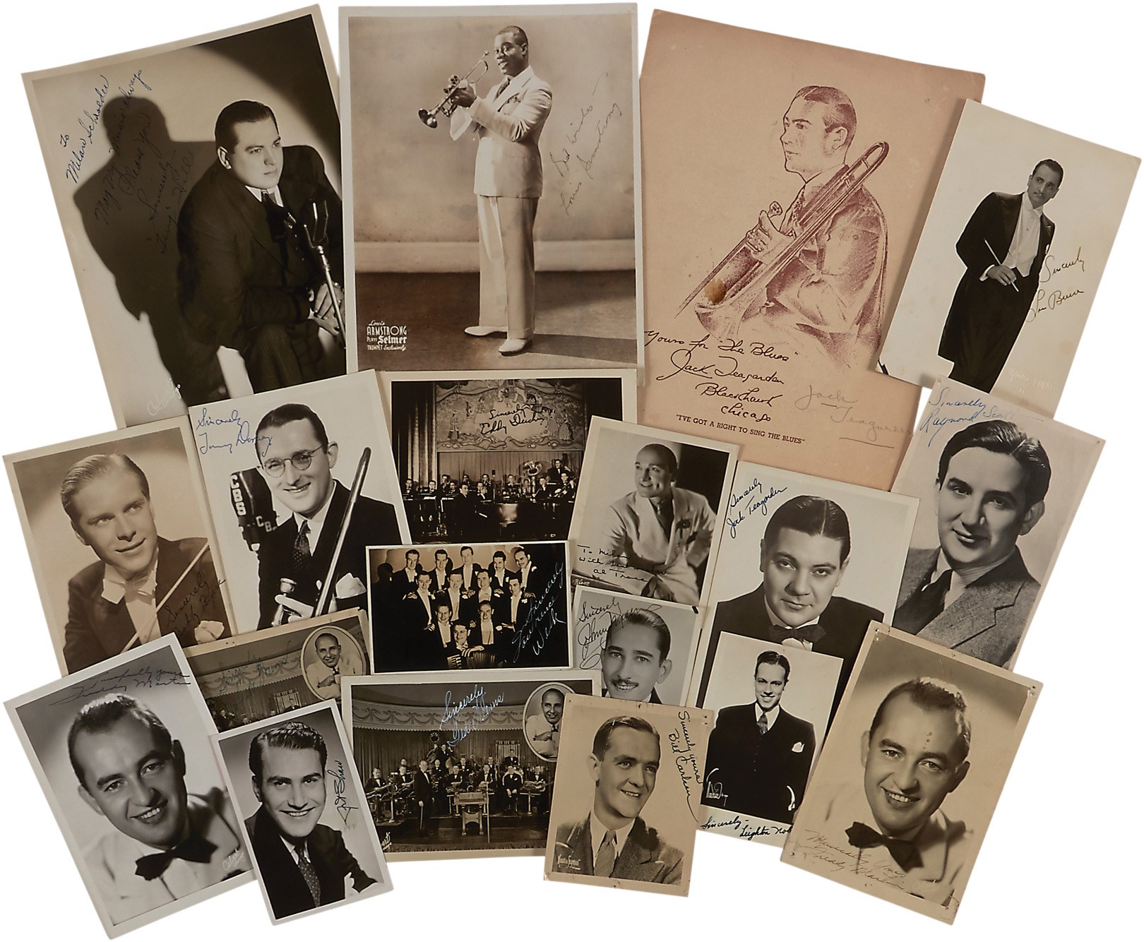 Rock 'N' Roll - 1939 Louis Armstrong + Big Band Leaders Signed Photos (19)