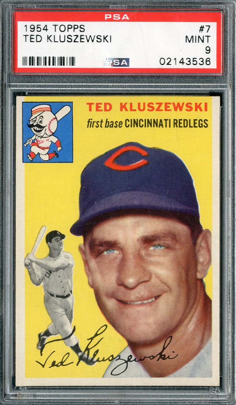 - 1954 Topps #7 Ted Kluszewski - PSA MINT 9