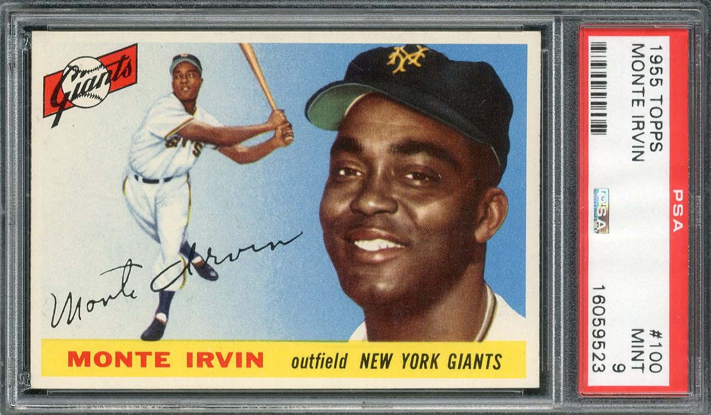 - 1955 Topps #100 Monte Irvin - PSA MINT 9