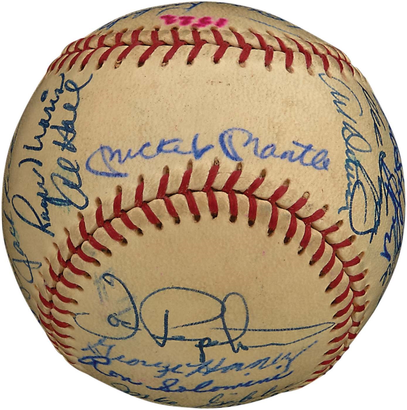 - 1962 World Champion New York Yankees Team-Signed Baseball - Zero Clubhouse (PSA)