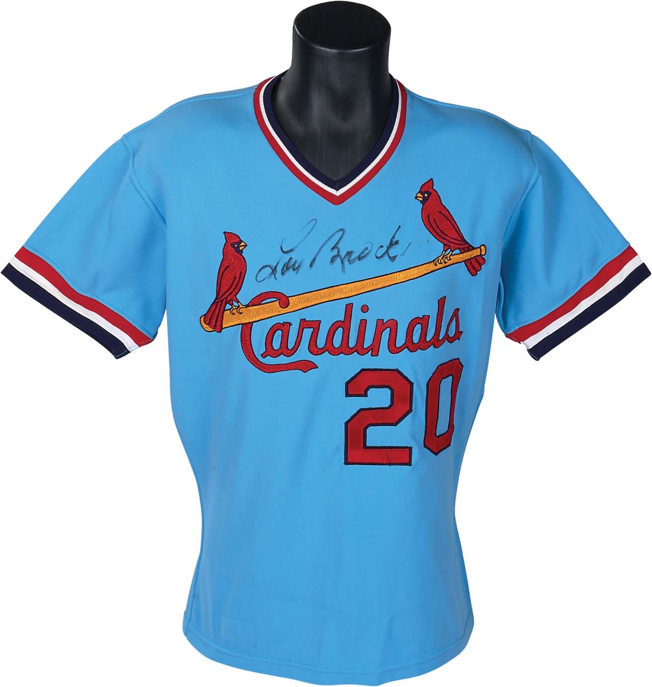 1977 Lou Brock St. Louis Cardinals Game Worn Jersey (MEARS 10)