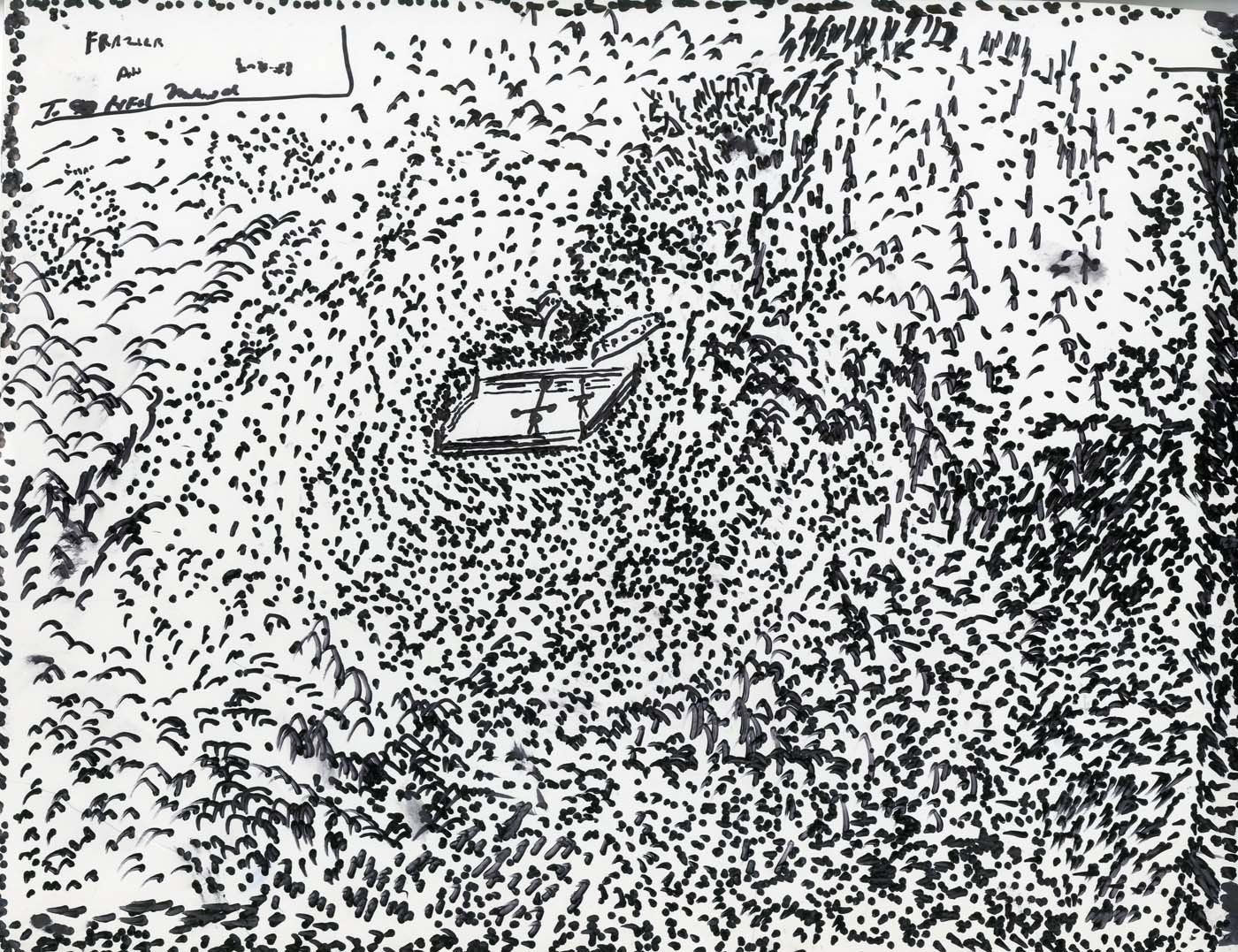 Muhammad Ali & Boxing - 1988 Muhammad Ali "Ali v. Frazier" Drawing to Neil Leifer (ex-Leifer Collection)