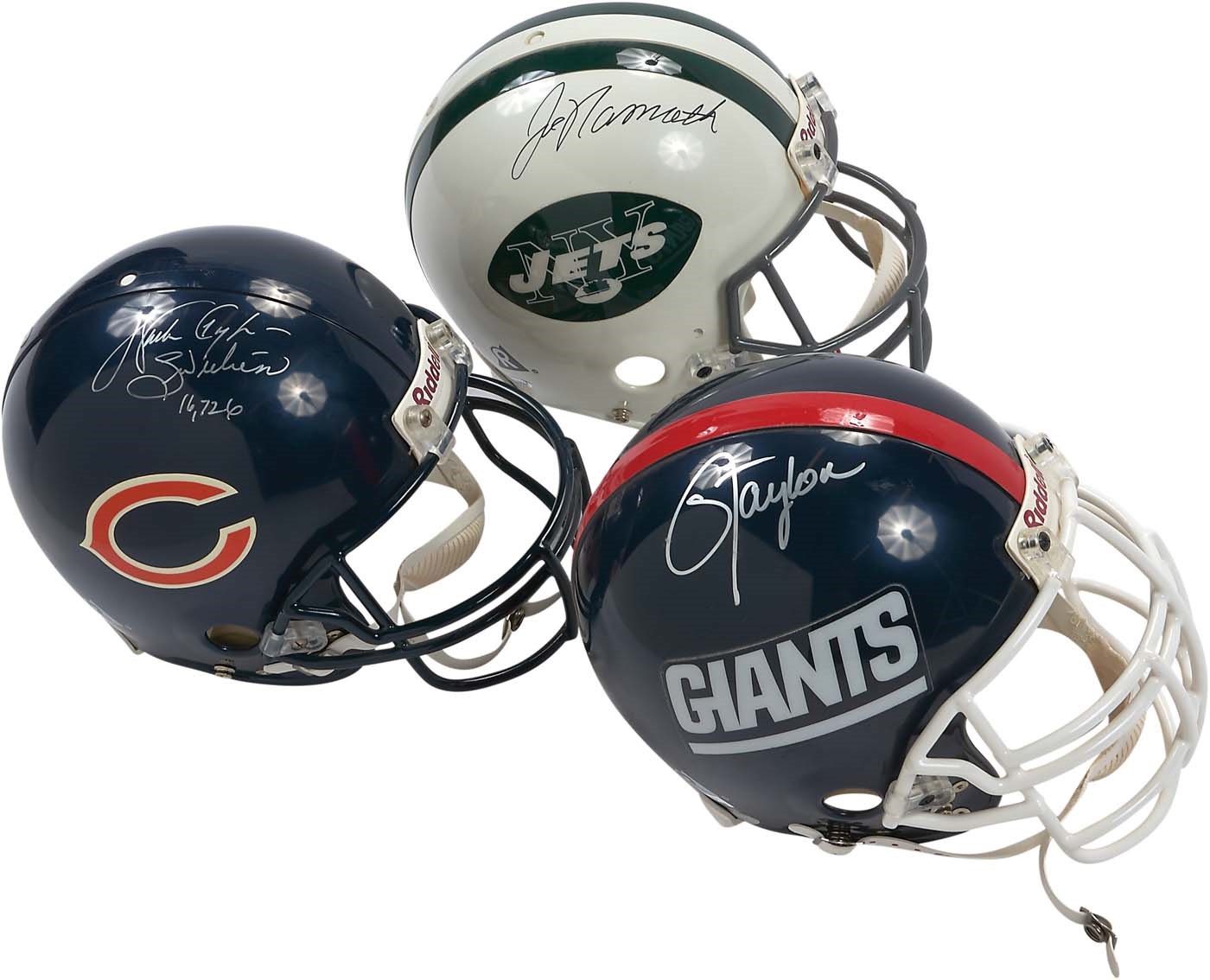 - Signed Football Helmets with Walter Payton (3)