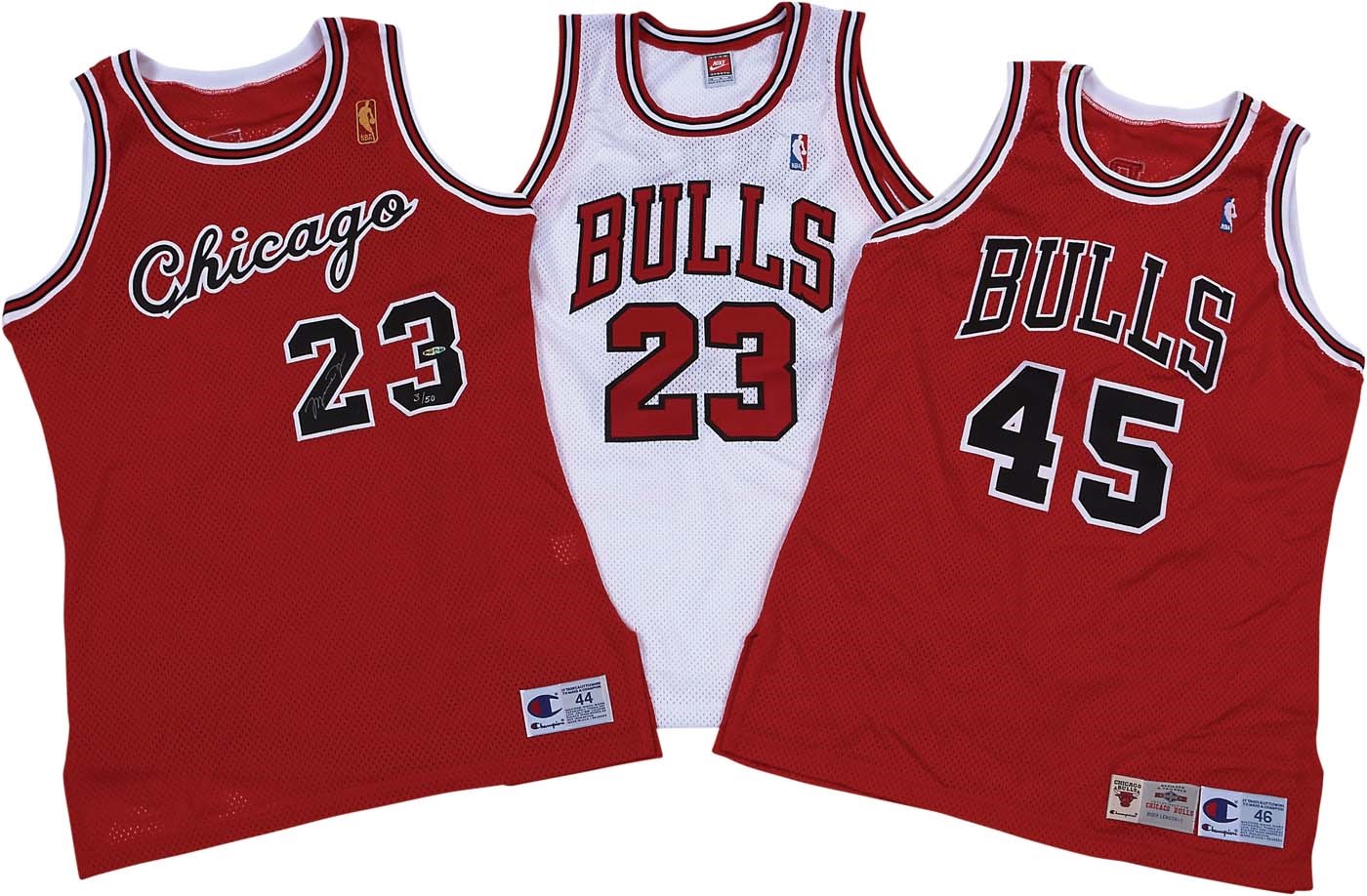 - Three Different Michael Jordan Chicago Bulls Signed Jerseys (all UDA)