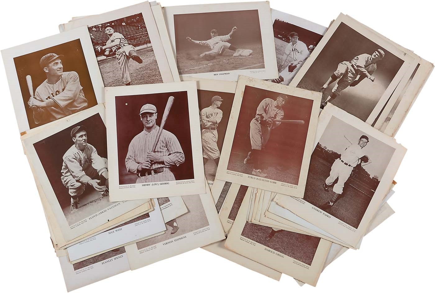 - 1911-1957 M114 Baseball Magazine Supplements Collection of (96) with Cobb and Gehrig