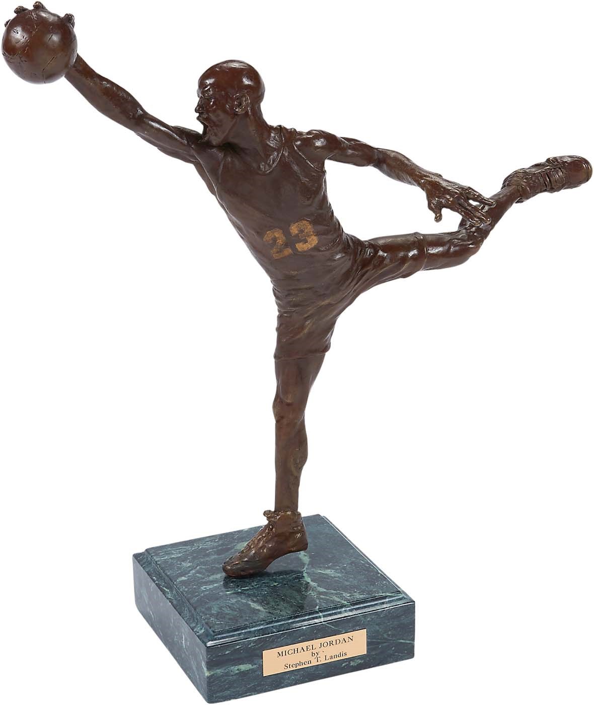- 1993 Michael Jordan "1 of 1" Artist Proof Bronze by Steve Landis (Only one Produced by Landis)