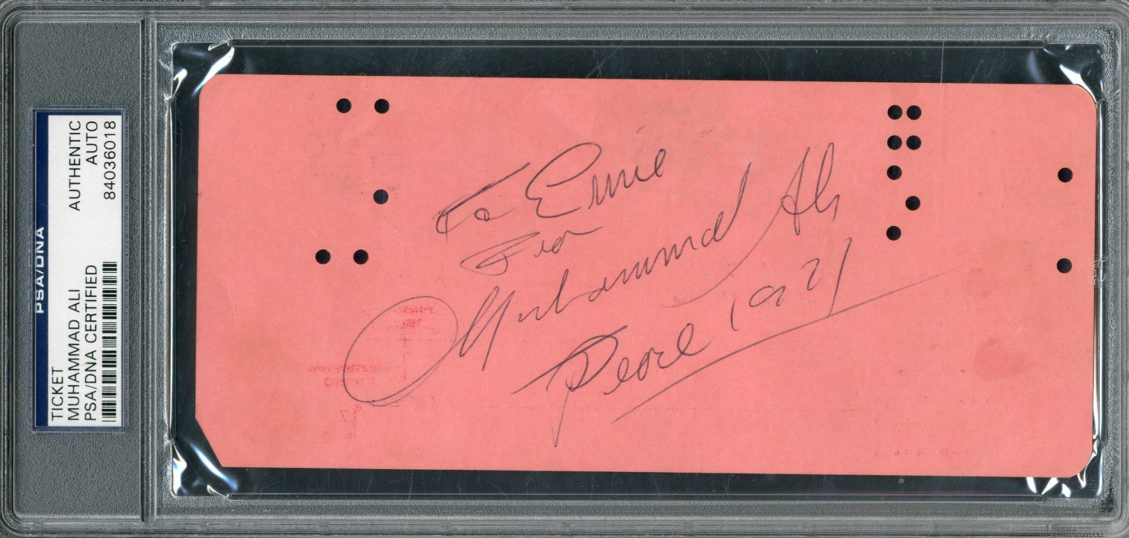 Muhammad Ali 1971 Signed NJ Turnpike Ticket