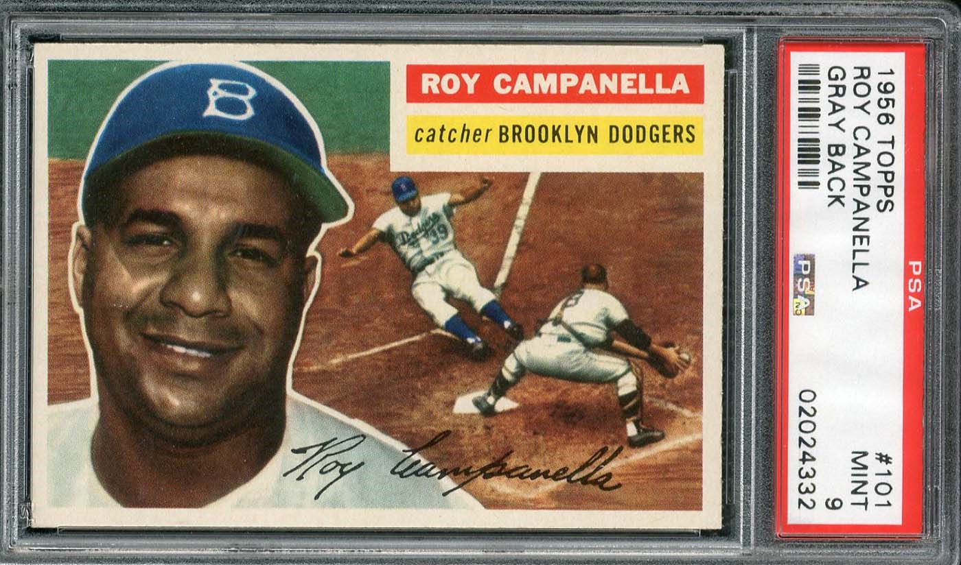 - 1956 Topps #101 Roy Campanella - PSA MINT 9