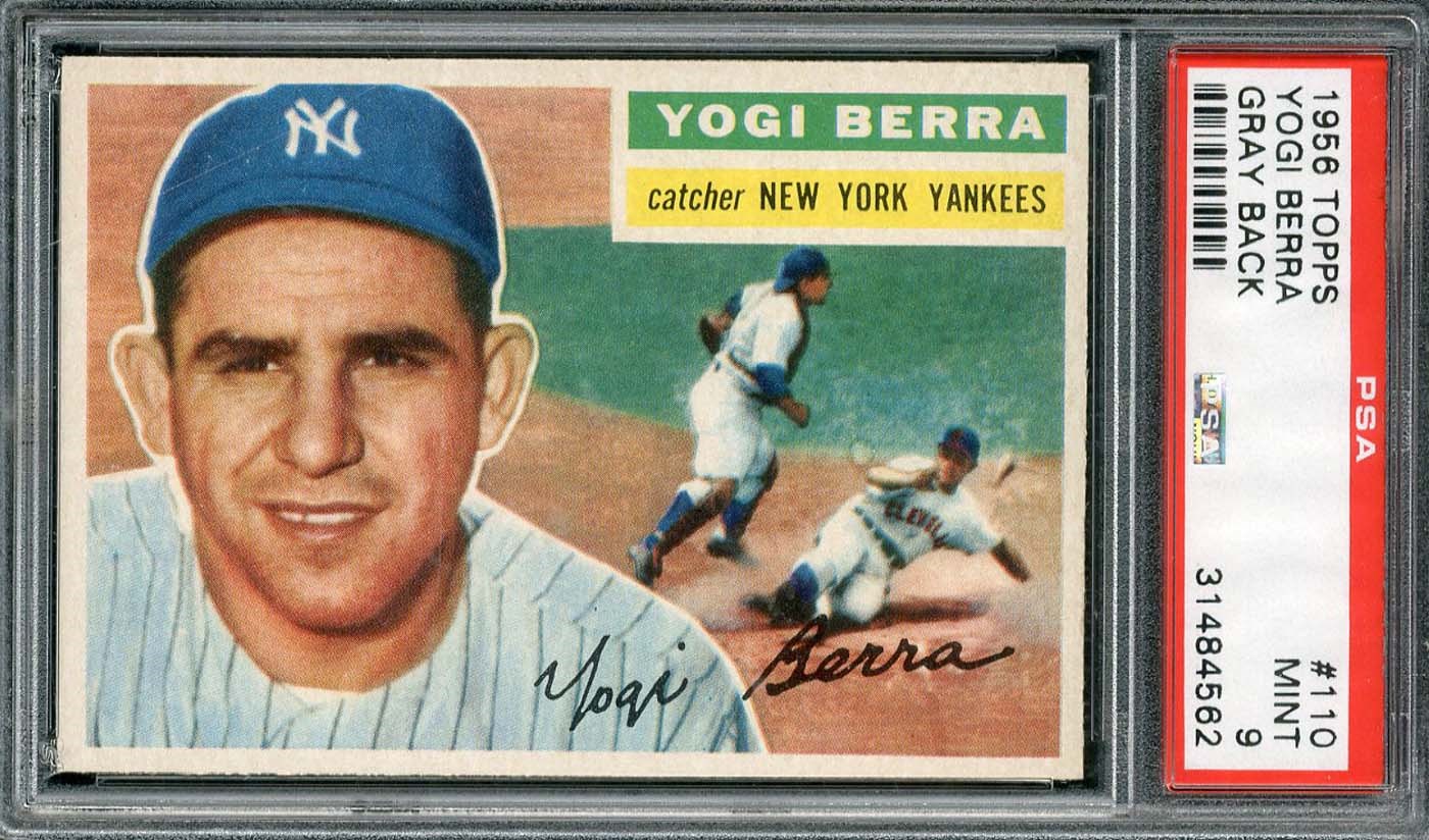- 1956 Topps #110 Yogi Berra - PSA MINT 9