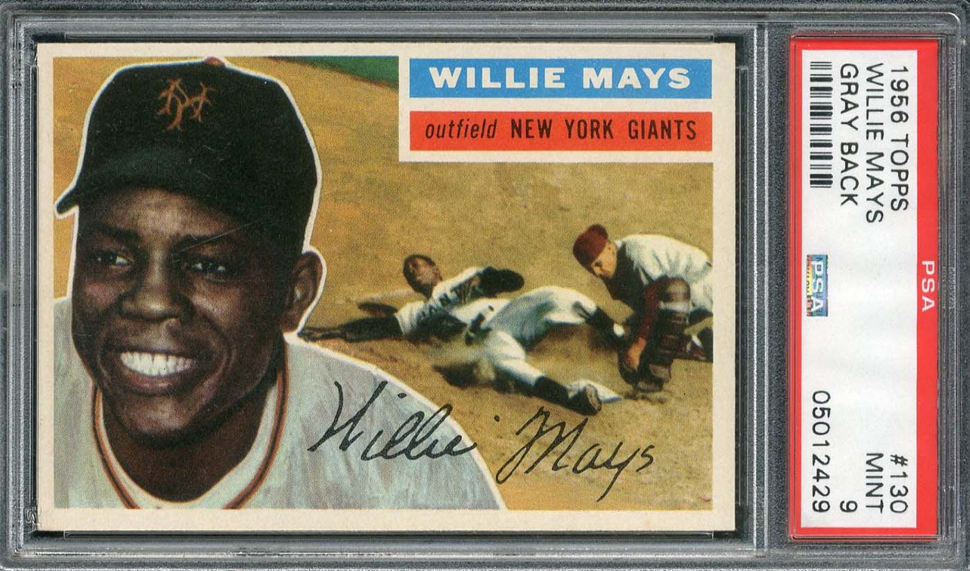 - 1956 Topps #130 Willie Mays - PSA MINT 9