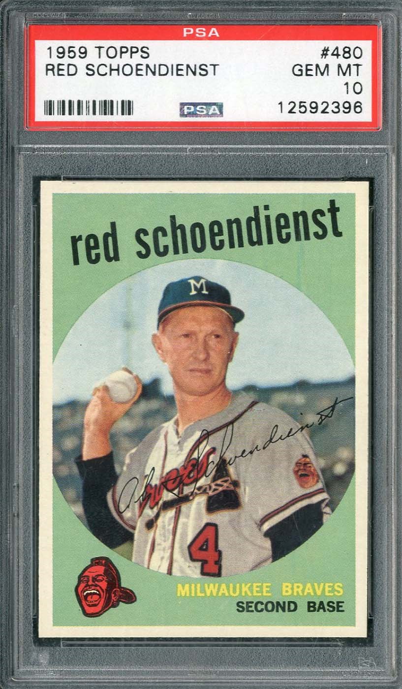 - 1959 Topps #480 Red Schoendienst - PSA GEM MINT 10 (1 of 1)