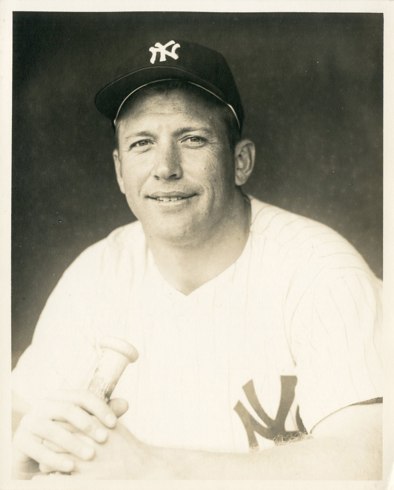 Mantle and Maris - Classic Mickey Mantle Portrait Photograph (PSA/DNA Type I LOA)