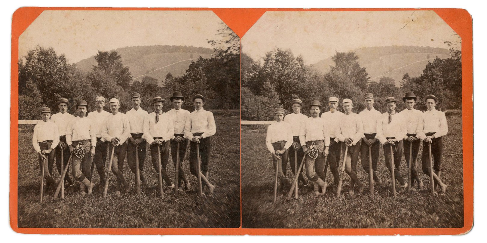 Early Baseball - 1880s Cortland NY BB Stereocard