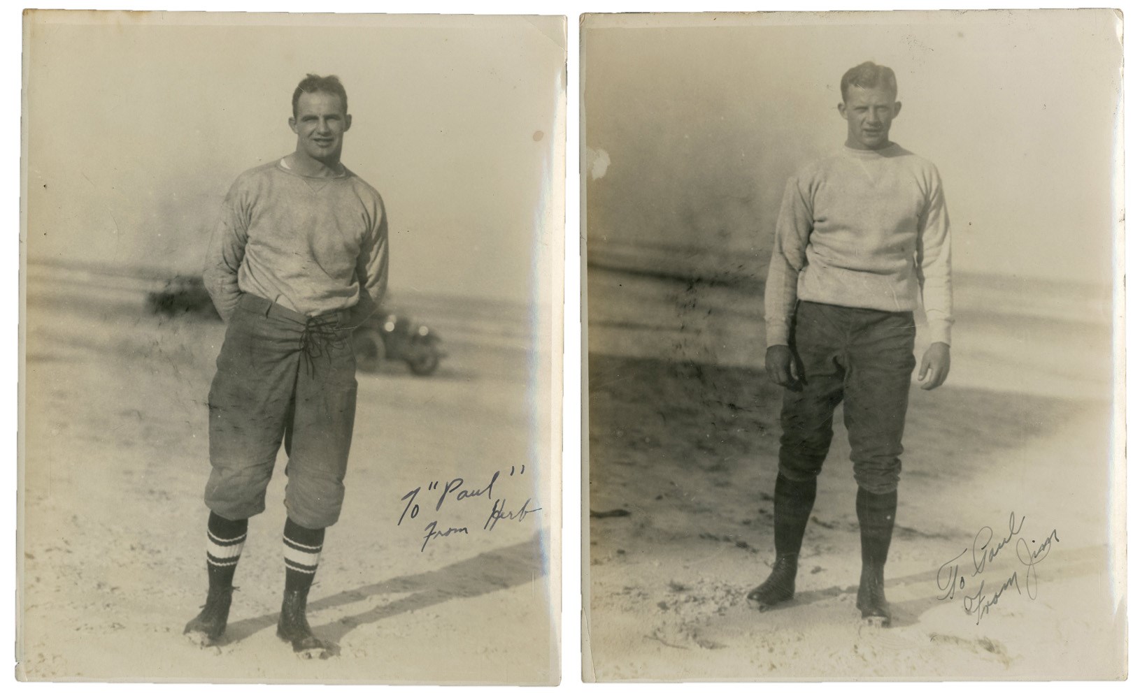 Football - 1925 Jacksonville All-Stars w/Ernie Nevers & Signed Photos (4)