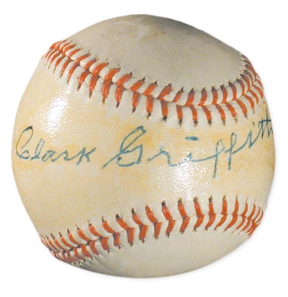 Clark Griffith Single Signed Baseball