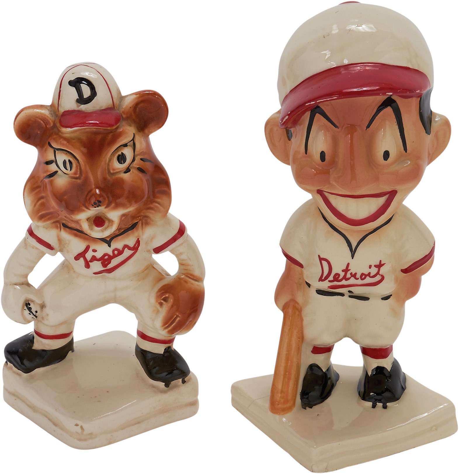 Ty Cobb and Detroit Tigers - Two Different Detroit Tigers Stanford Pottery Banks