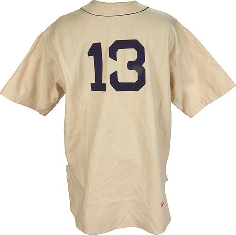 Ty Cobb and Detroit Tigers - 1936 Elden Auker Detroit Tigers Game Worn Jersey