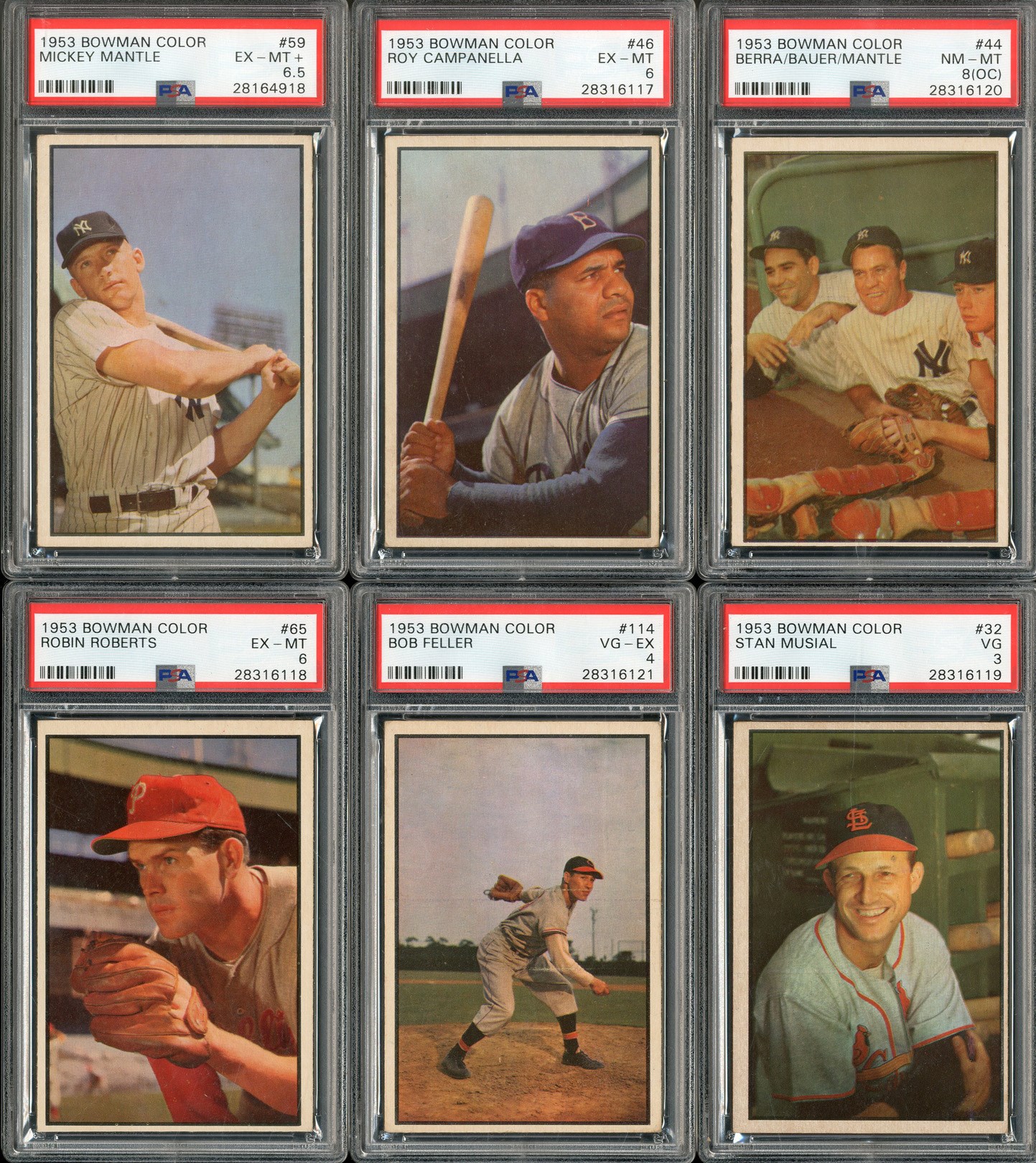 Baseball and Trading Cards - 1953 Bowman Color Complete Set (160)