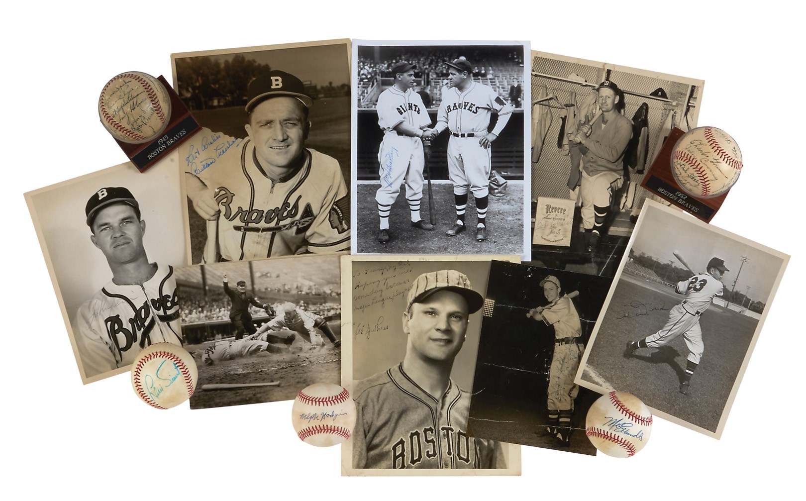 Boston Sports - Autograph Collection from Early, Diehard Boston Braves Hobbyist