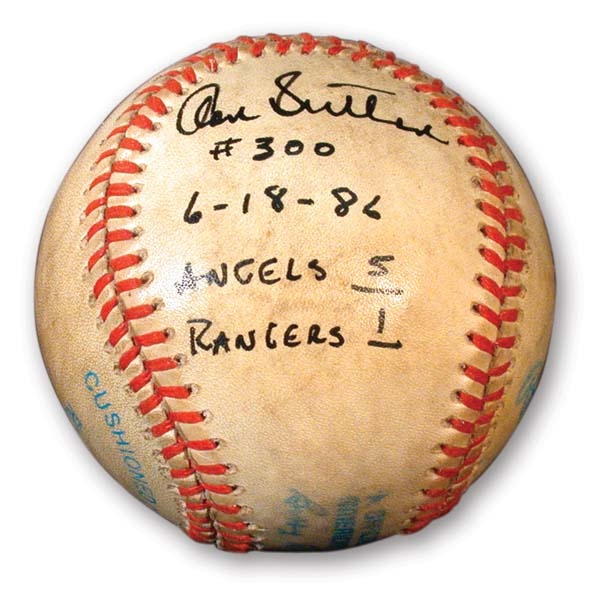 Game Used Baseballs - 1986 Don Sutton 300th Win Game Used Baseball