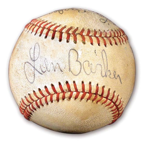 - 1981 Len Barker Perfect Game Used Baseball