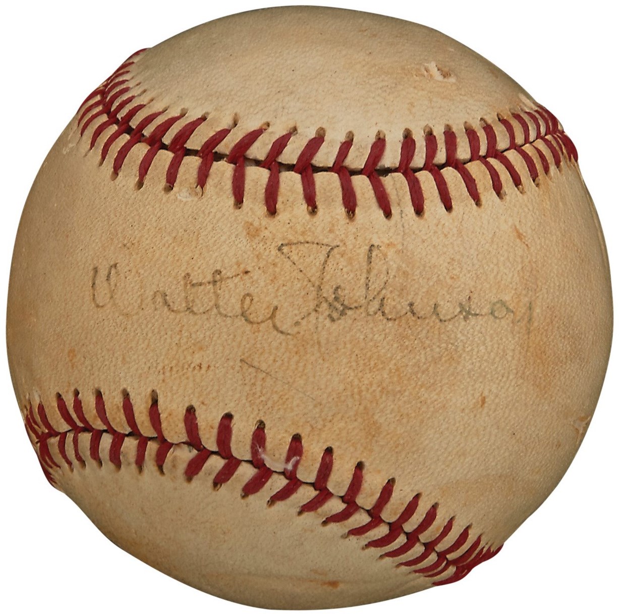 Baseball Autographs - 1930s Walter Johnson Single-Signed Baseball (PSA)