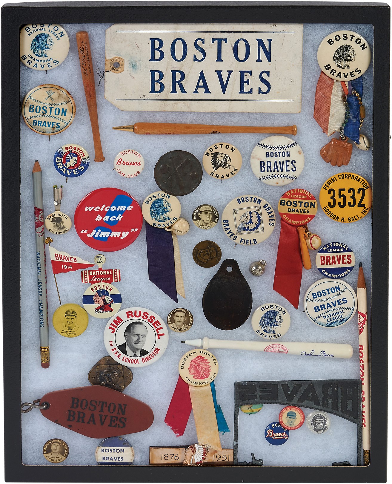Boston Sports - Old Timer's Boston Braves Collection of Pins & Trivia (42)