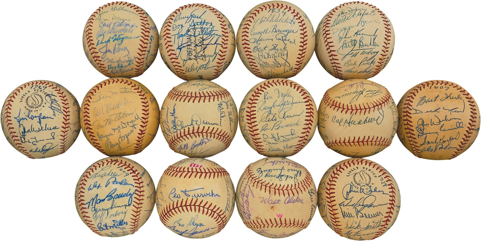 - 1957-67 Brooklyn/LA Dodgers Team-Signed Baseball Near Complete Run with Four (4) World Champions (14)