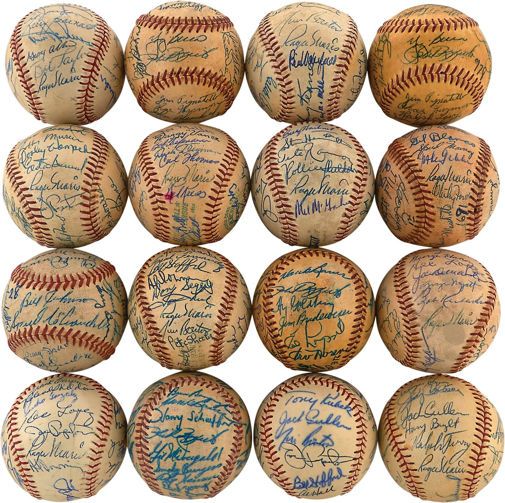 Incredible 1947-67 New York Yankees Team-Signed Baseballs