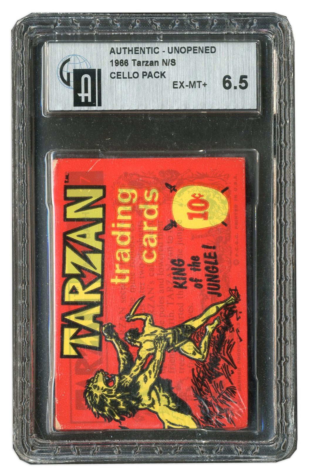 1966 Topps Tarzan Unopened Cello Pack - GAI EX-MT 6