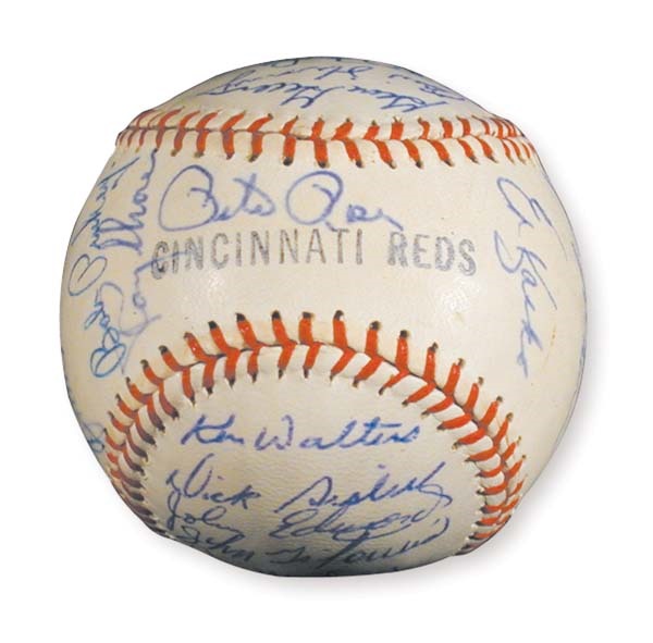 Pete Rose & Cincinnati Reds - 1963 Cincinnati Reds Team Signed Baseball