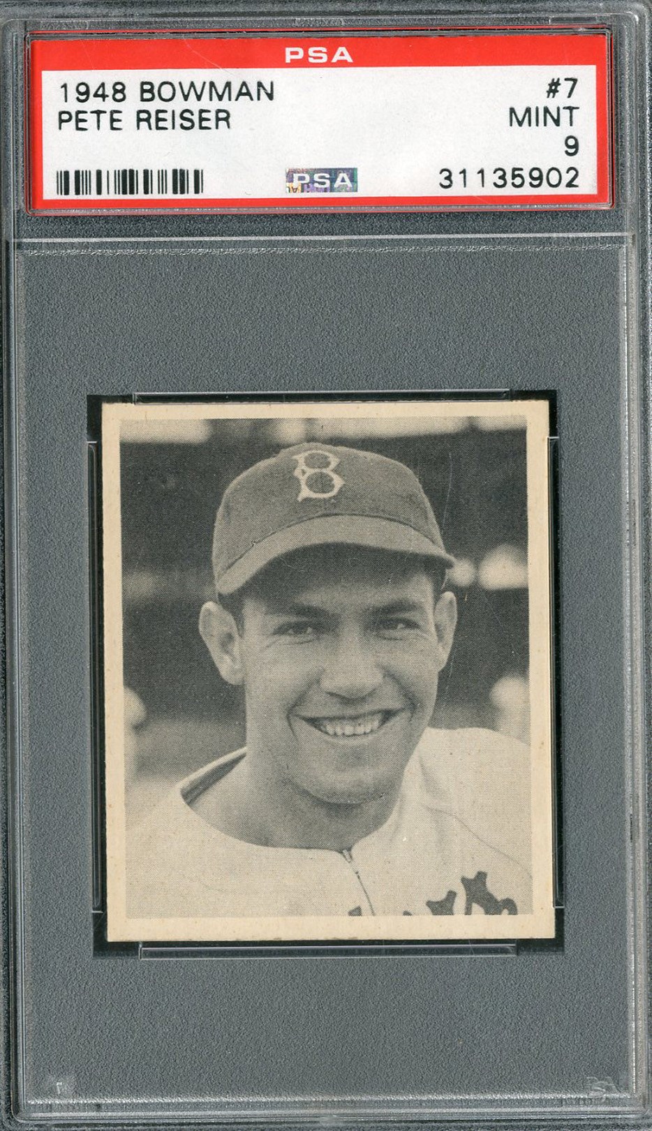 - 1948 Bowman #7 Pete Reiser Rookie - PSA MINT 9