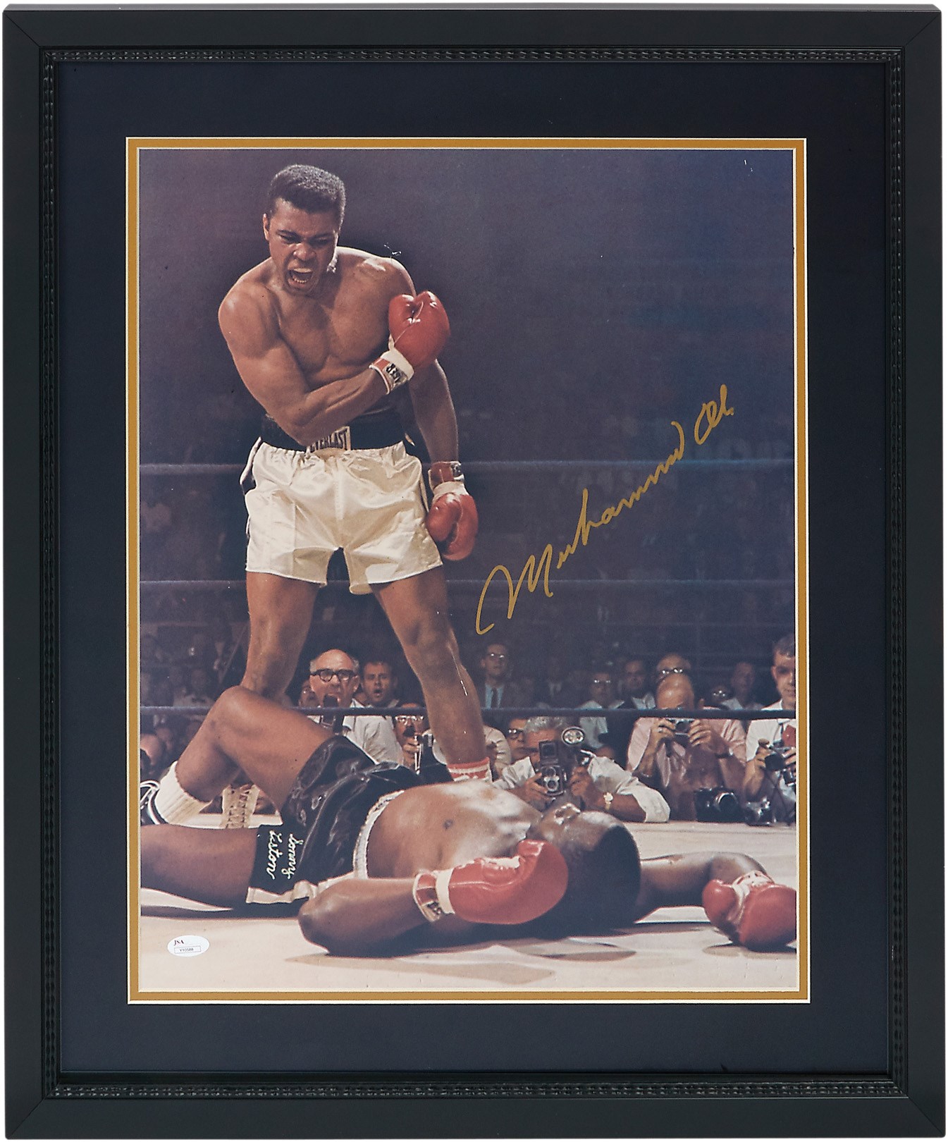 Muhammad Ali & Boxing - Iconic Muhammad Ali Over Sonny Liston Signed Photograph (JSA)